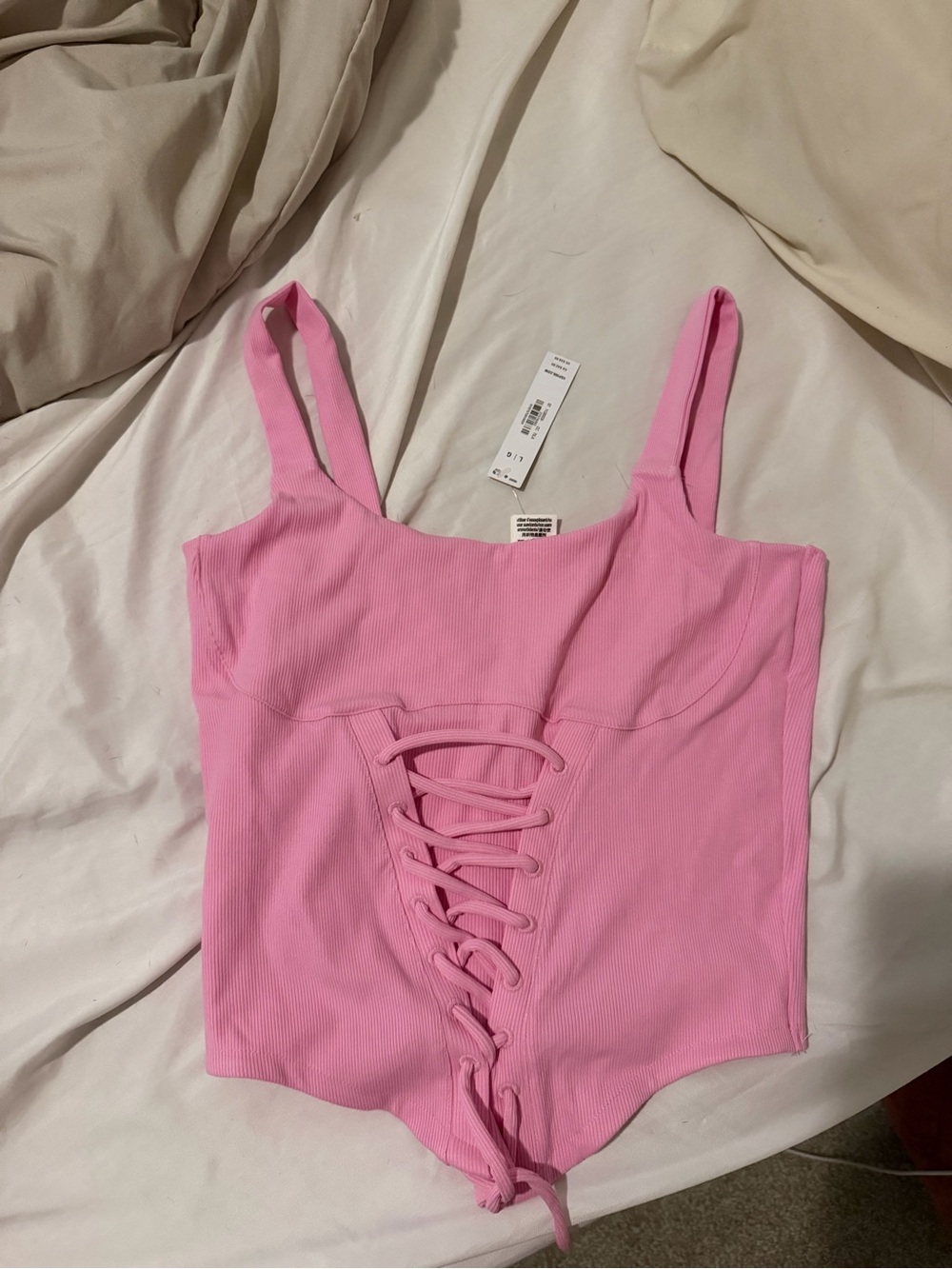 PINK Victoria's Secret Pink Ribbed Lace-Up